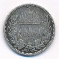 1915KB 1K Ag "Ferenc József" T:2- patina
