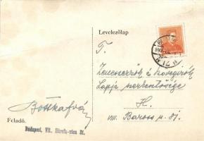 1939 Ujra magyar irredenta kottás képeslap a zeneszerző Bottka Iván eredeti aláírásával