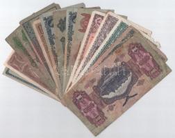 15db-os vegyes korona és pengő bankjegy tétel T:III-IV