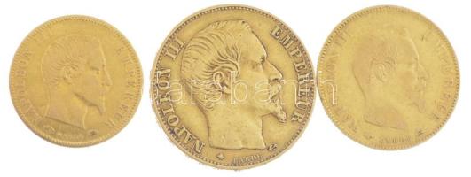 Franciaország 1856A 5Fr Au Párizs (1,60g/0.900/17mm) + 1860A 10Fr Au Párizs (3,19g/0.900/19mm) + 185...