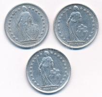 Svájc 1911. 1Fr Ag + 1961. 1Fr Ag + 1964. 1Fr Ag T:2,2- ph, ü.
Switzerland 1911. 1 Franc Ag + 1961....