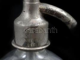 1938 Carl Pochtler Wien / Bécs. Szódásüveg, jelzett, kopott, m: 20 cm