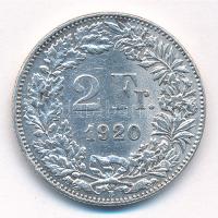 Svájc 1920. 2Fr Ag T:2- patina, ph, karc Switzerland 1920. 2 Francs Ag C:VF patina, edge error, scratch Krause KM#21