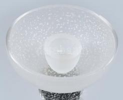 Salviati muránói gyertyatartó, jelzett, kopásnyomokkal, minimális lepattanással, m: 16 cm