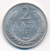 Lettország 1926. 2L Ag T:1- Latvia 1926. 2 Lati Ag C:AU Krause KM#8