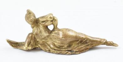 Bécsi erotikus bronz szobor, aranyozott, m: 3,5 cm