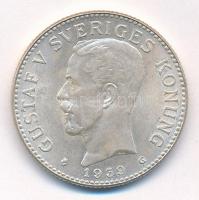 Svédország 1939. 2Kr Ag "V. Gusztáv" T:1- Sweden 1939. 2 Kronor Ag "Gustaf V" C:AU Krause KM# 787