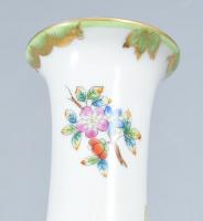 Herendi Viktória mintás váza. Kézzel festett, jelzett, hibátlan. 20 cm
