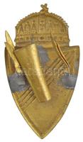1919. "Nemzeti Hadsereg" részben zománcozott sapkajelvény (46x29mm) T:2 zománcozás egy rés...
