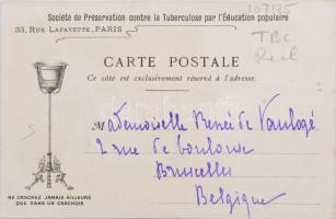 1900 Francia képeslap litográfia. Hozzá a kép réz nyomólemeze 12x8 cm