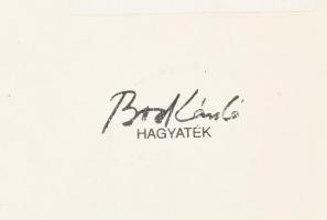 Bod László (1920-2001): Ülő női akt, 1966. Filctoll, papír, jelzés nélkül. Hátoldalán hagyatéki bély...