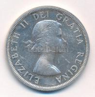 Kanada 1959. 1$ Ag II. Erzsébet T:2- karc, ü. Canada 1959. 1 Dollar Ag Elizabeth II C:VF scratch, ding  Krause KM#54