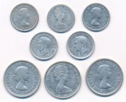 Kanada 1947-1965. 10c Ag (5xklf) + 1960-1967. 25c Ag (3xklf) T:2-,3 karc
Canada 1947-1965. 10 Cents...