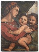 Jelzés nélkül: Mária a kisdeddel. Olaj, rétegelt falemez, 20x15 cm