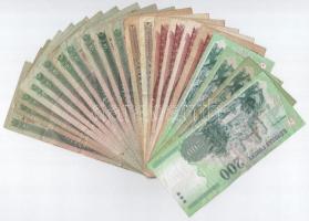 21db-os magyar Forint bankjegytétel T:III,III-