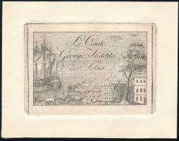 Le comte George Festetits de Tolna (Gróf tolnai Festetics György, 1755-1819). Rézkarc, papír. Jelzés nélkül. XX: sz. második fele. Kissé hullámos. 6,5x8,5 cm