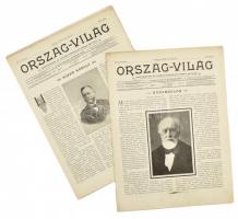 1895 Az Ország-Világ XVI. évfolyamának 11. és 12. száma, egyik címlapján Kossuth Lajos halálának évfordulójára írt cikkel, 2 db