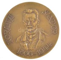 Kiss Nagy András (1930-1997) DN Korányi Sándor 1866-1944 kétoldas bronz emlékérem (60mm) T:1- patina, ph