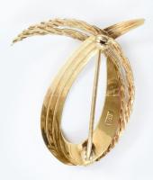 Arany (Au/14k) bross, jelzett, nettó: 3,12g, 3x4cm