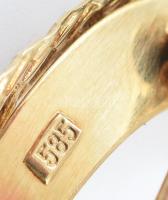 Arany (Au/14k) bross, jelzett, nettó: 3,12g, 3x4cm