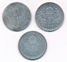 Ausztria 1893-1915. 1K Ag "Ferenc József" (3xklf) T:2-3 Austria 1893-1915. 1 Corona Ag &qu...