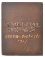 Beck András (1911-1985) 1977. "Dr. Weil Emil 1897-1954, Jubileumi emlékülés 1977" öntött b...