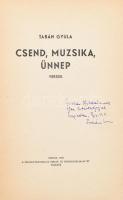 Tabán Gyula: Csend, Muzsika Ünnep. Versek. DEDIKÁLT példány. Szeged, 1932. Kiadói papírkötésben