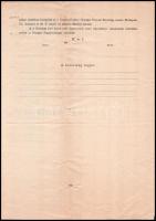 cca 1930 Nemzeti Ereklye Helyi Bizottsága kitöltetlen jegyzőkönyv minta