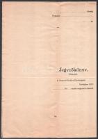 cca 1930 Nemzeti Ereklye Helyi Bizottsága kitöltetlen jegyzőkönyv minta