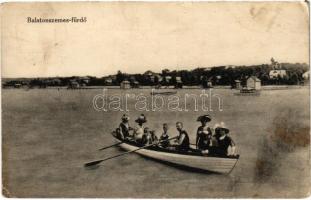 Balatonszemes, Szemes; Csónakázók, fürdőzők. Tényi Kálmán kiadása (kis szakadás / small tear)