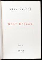 Márai Sándor: Négy évszak. Bp., Révai. Első kiadás! Kiadói egészvászon kötés, jó állapotban.