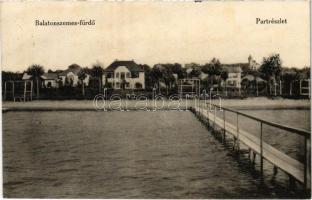 1913 Balatonszemes, Szemes; Part részlet villákkal. Tényi Kálmán kiadása