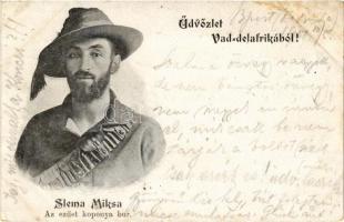 1901 Slema Miksa, az ezüst koponya búr. Üdvözlet Vad-Dél-Afrikából! (EK)