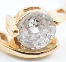 Arany (Au) 14K gyűrű 0,6 ct brillel (kő felületén sérülések), jelzett, méret: 51, bruttó: 1,9 g