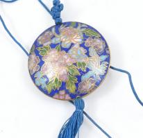 Kínai cloissonne dísz, amulett, d: 4,5 cm