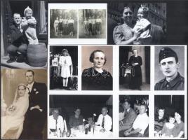 Dóra László vendéglős és családja régi fotók modern másolata