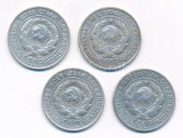 Szovjetunió 1927-1930. 20k Ag (4xklf) T:2,2- Soviet Union 1927-1930. 20 Kopeks Ag (4xdiff) C:XF,VF K...