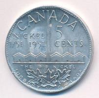 Kanada 1951. 5c Al Az ötcentes (Nickel) kétszáz éves évfordulója zseton (38mm) T:1- Canada 1951. 5 Cents Al Nickel Bicentennial token (38mm) C:AU C:XF
