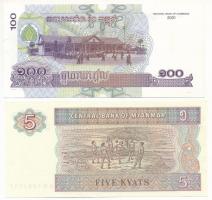 Kambodzsa DN (1972) 50R + 2001. 100R + Mianmar / Burma 1973. 5K + DN (1994) 20K + DN (1997) 5K T:I,I...