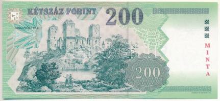 1998. 200Ft "MINTA" felülnyomással, "FA 0000327" sorszámmal T:I / Hungary 1998. ...