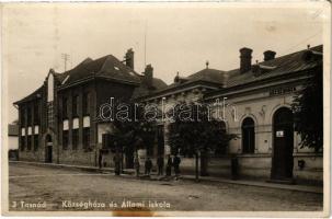 1943 Tasnád, községháza és Állami iskola / town hall, school (fl)