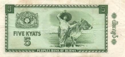 Burma 8db klf modern bankjegy T:I