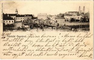 1900 Ungvár, Uzshorod, Uzhhorod, Uzhorod; látkép, híd. Szenczer Henrik kiadása / general view, bridge (EK)