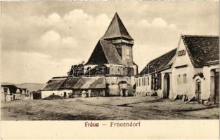 Asszonyfalva, Fraua, Axente Sever; Evangélikus erődtemplom. Josef Schuster kiadása / Lutheran castle church