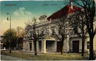 1917 Nagyszeben, Hermannstadt, Sibiu; Színház. Vasúti levelezőlapárusítás 7. sz. / Theater / theatre (EK)