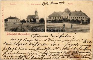 1903 Hatvan, Parókia, Római katolikus templom, Kastély. Hoffmann M. L. kiadása (r)