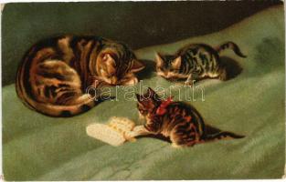 Cats. Wenau-Pastell No. 936. (EK)