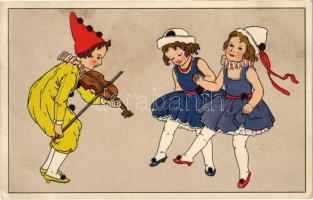 1923 Children art postcard, clown. Meissner & Buch Künstler-Postkarten Serie 2197. (EK)