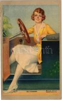 1926 "The Pacemaker" Lady art postcard. K. Co. Inc. 170. (EB)