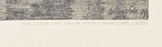 Edmund Schaefer (1880-1959), 4 db grafika: Részletek a régi Brémáról (Alt-Bremen). Litográfia, papír...